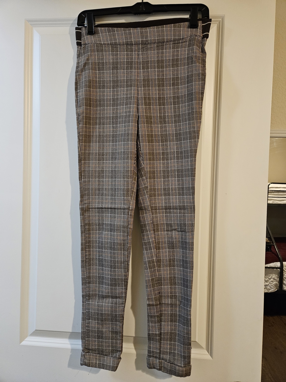 Stoosh Brown Plaid Slim Chinos